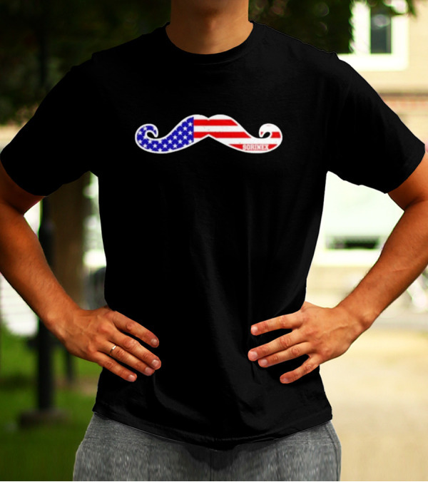 American Flag Mustache Sorinex T-Shirt