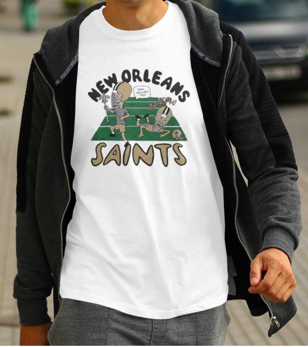 New Orleans Saints Beavis And Butt-Head Football Antics Yeah T-Shirt