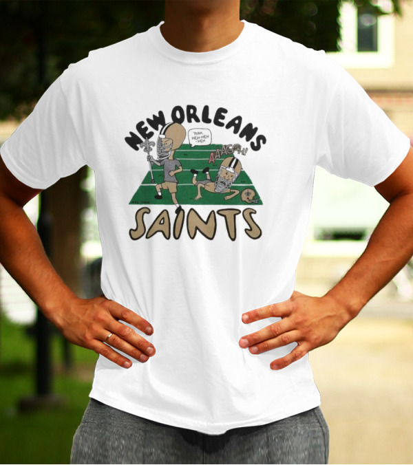 New Orleans Saints Beavis And Butt-Head Football Antics Yeah T-Shirt