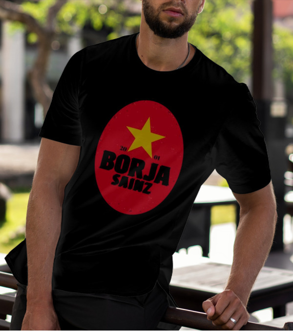 Borja Sainz 2001 Red Oval Yellow Star T-Shirt