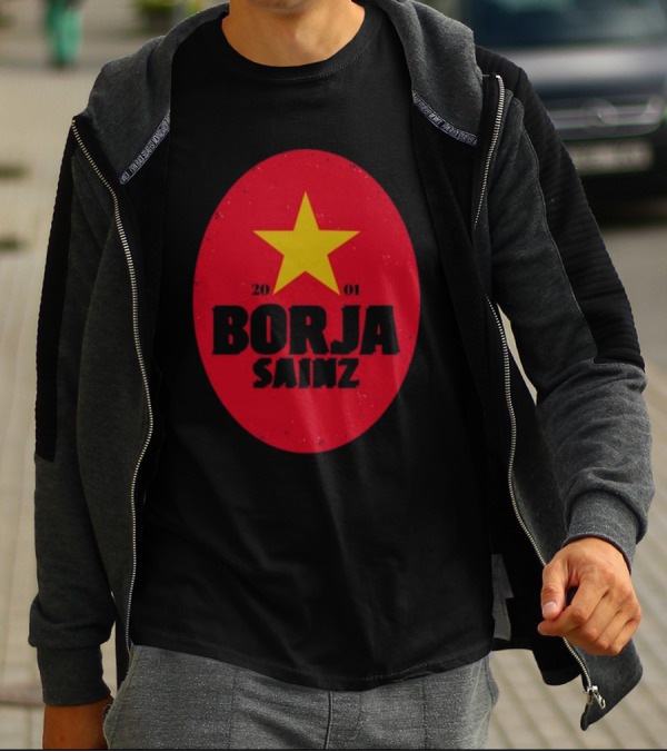 Borja Sainz 2001 Red Oval Yellow Star T-Shirt