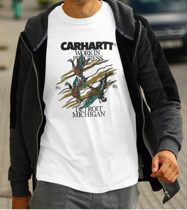 Carhartt Work In Progress Detroit Michigan 89 Ducks T-Shirt