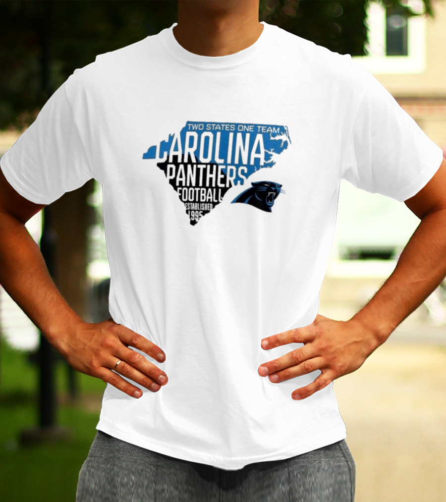 Carolina Panthers Two States One Team Football Established 1995 T-Shirt