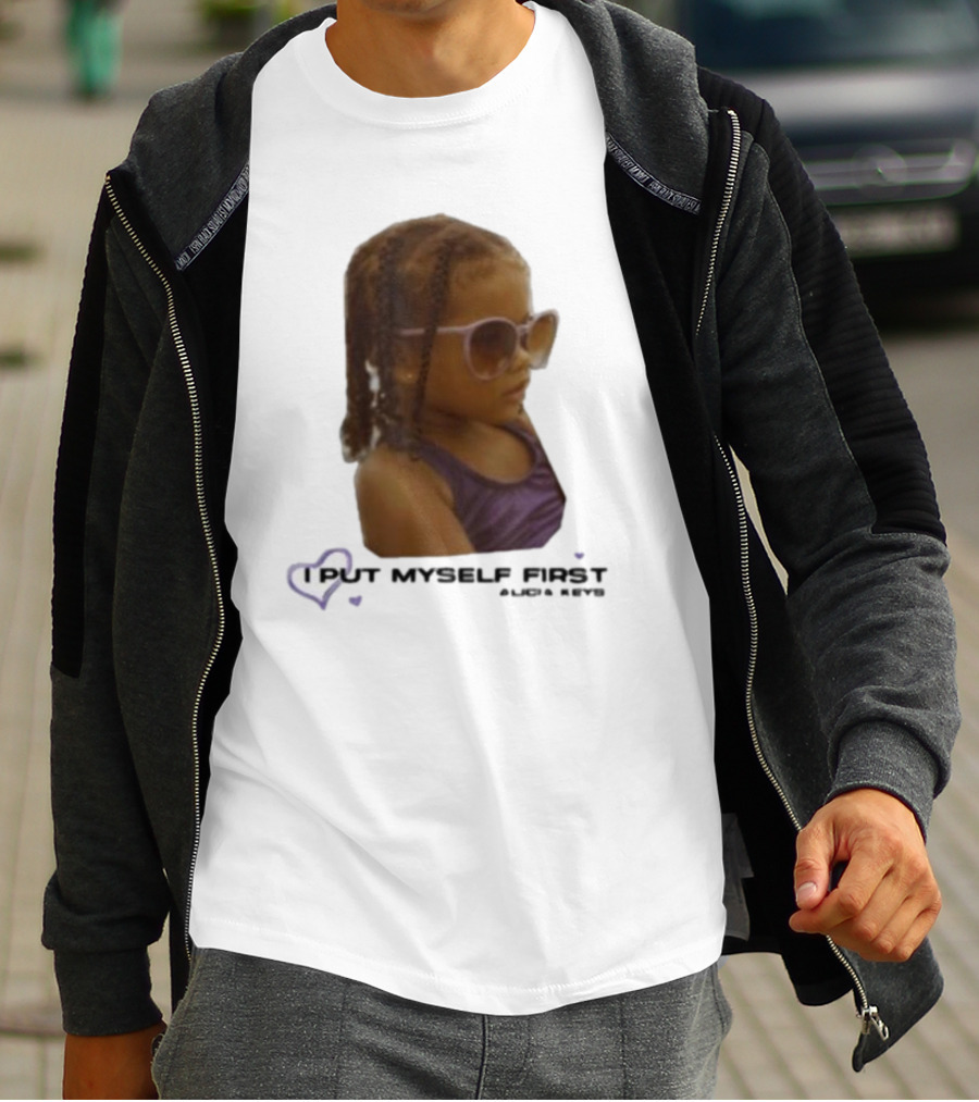 I PUT MYSELF FIRST Keys Affirmations Kid Sunglasses T-Shirt