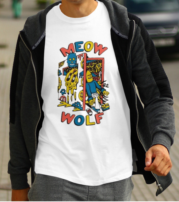 Meow Wolf Killer Acid X Mw Drippy Door Trippy Psychedelic T-Shirt