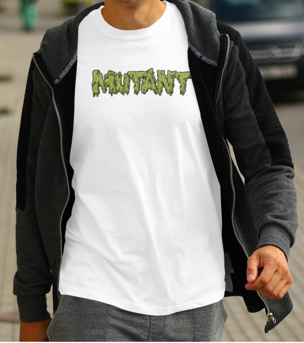 Mutant Threads Dripping Text T-Shirt
