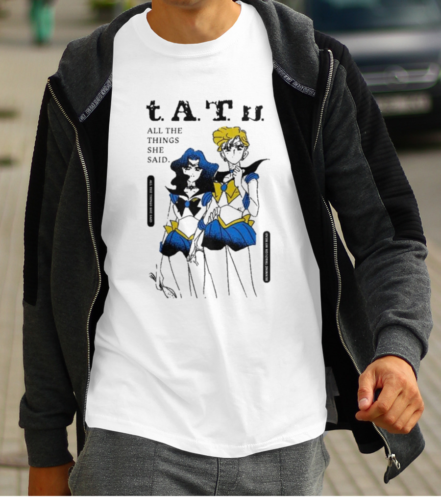T.A.T.u. All The Things She Said Sailor Moon Inspired Characters T-Shirt