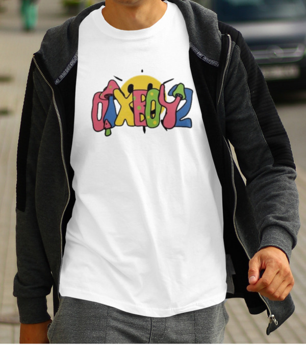 Otxboyz Microdose Smiley Face Psychedelic Bubble Letters T-Shirt