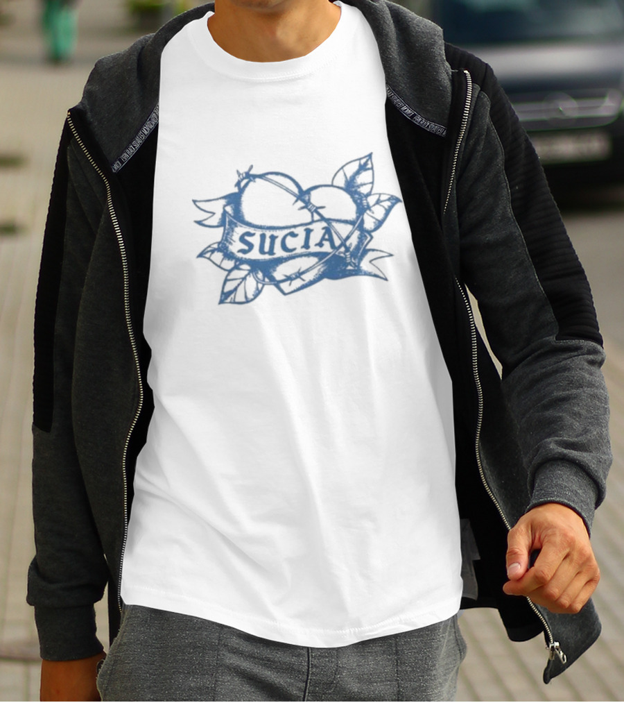 Sucia Heart Banner Tattoo Design Raglan T-Shirt