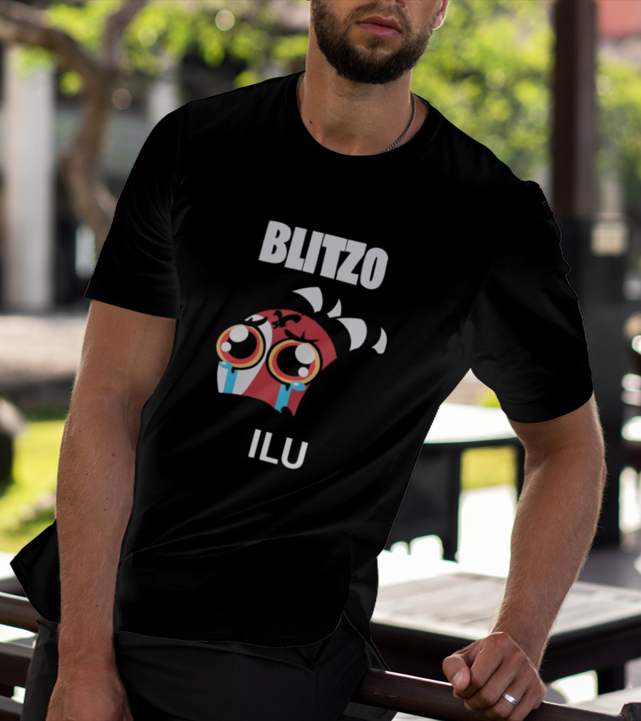 Blitzo Ilu Crying Face With Big Teary Eyes And Horns T-Shirt