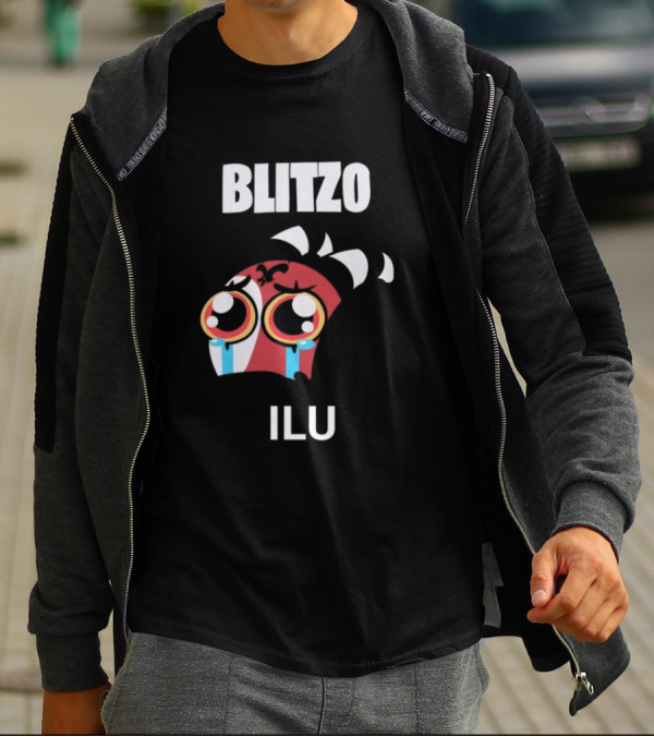 Blitzo Ilu Crying Face With Big Teary Eyes And Horns T-Shirt