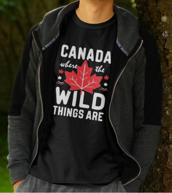 CANADA WHERE THE WILD THINGS ARE MAPLE LEAFS T-Shirt