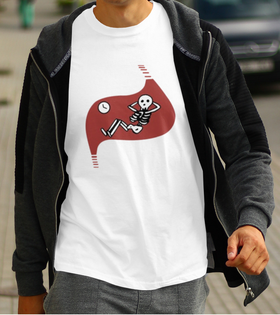 Death Of Dungeon Meshi Falin Skeleton Inside Red Stomach T-Shirt