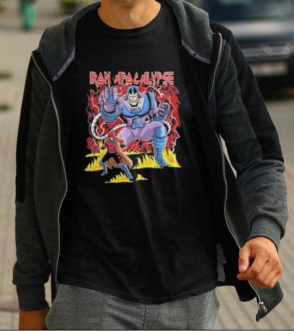 Iron Apocalypse Puppet Control Apocalypse With Character In Red Cloak T-Shirt
