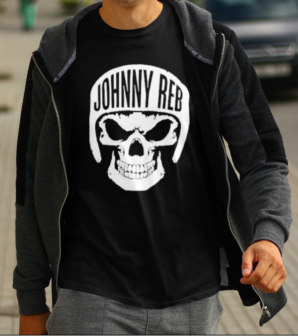 Johnny Reb Skull Helmet Classic T-Shirt