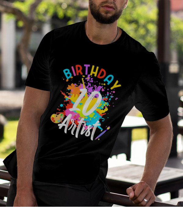 Birthday 10 Artist Painting Party T-Shirt