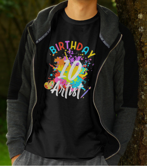 Birthday 10 Artist Painting Party T-Shirt
