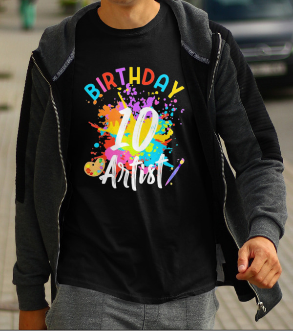 Birthday 10 Artist Painting Party T-Shirt
