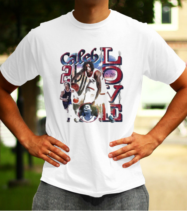 Caleb Love 2 Basketball Signature Jersey Dunk Champion Image T-Shirt
