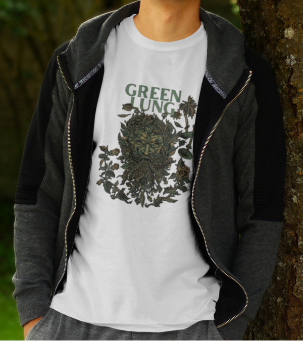Green Lung Botanical Face Design For Hellfest T-Shirt