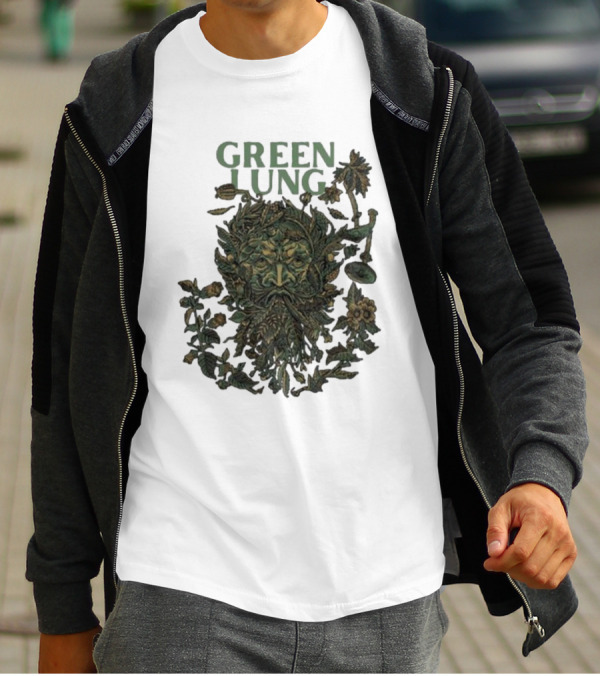 Green Lung Botanical Face Design For Hellfest T-Shirt