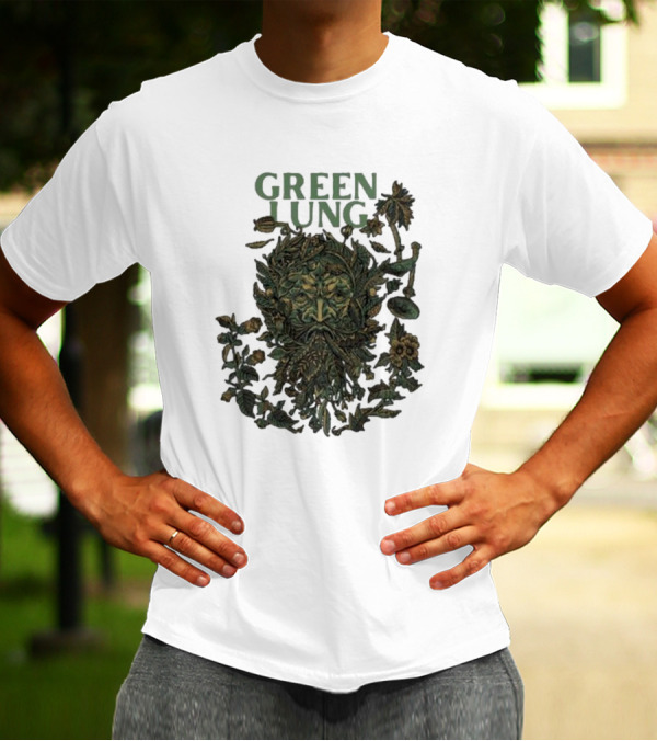 Green Lung Botanical Face Design For Hellfest T-Shirt