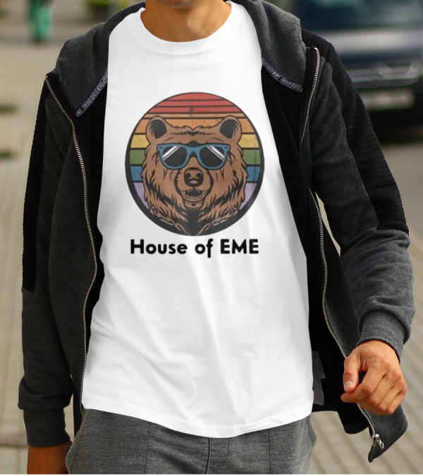 House Of EME Rainbow Bear With Sunglasses T-Shirt