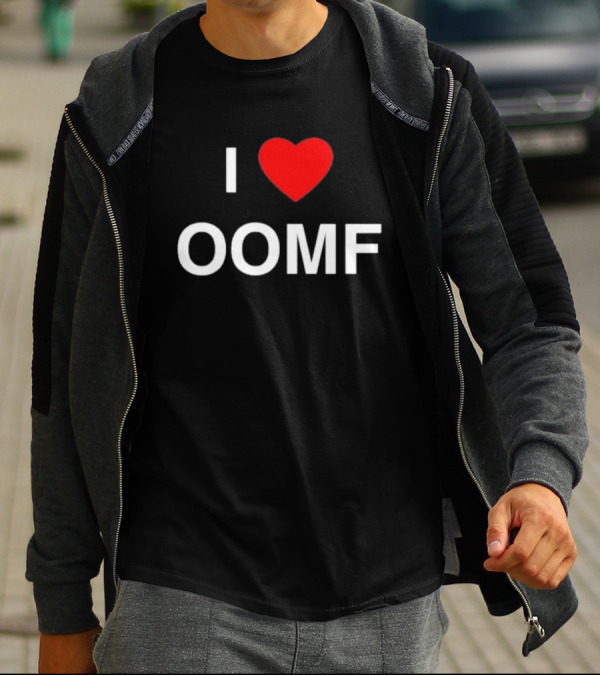 I Heart Oomf Bold Block Letters Red Heart T-Shirt