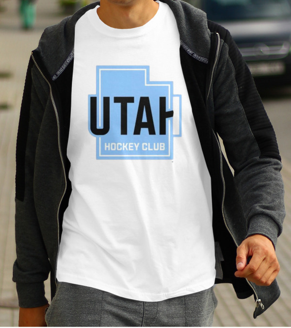 Utah Hockey Club Logo With State Outline T-Shirt