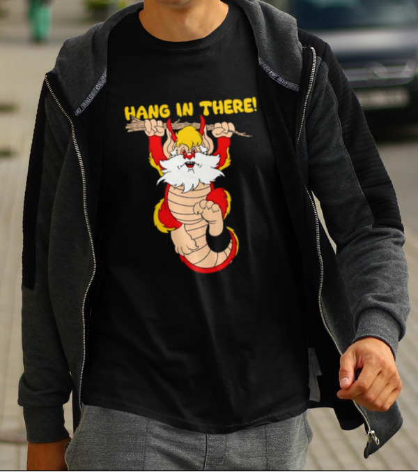 Hang In There Snarf Hanging On Tree Branch T-Shirt