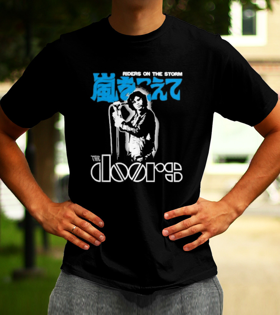 The Doors Riders On The Storm Japanese Text With Iconic Band Member T-Shirt