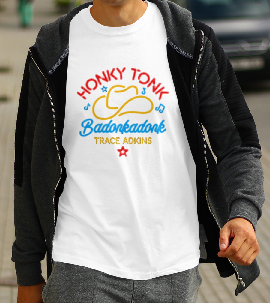 Trace Adkins Honky Tonk Badonkadonk Neon Hat Music Star T-Shirt