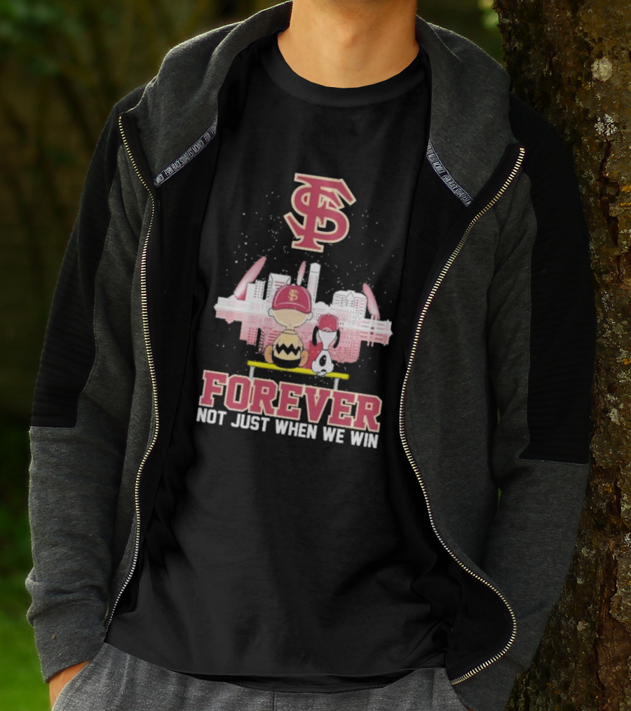 Snoopy And Charlie Brown FSU Forever Not Just When We Win T-Shirt