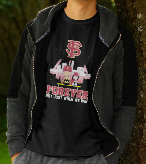 Snoopy And Charlie Brown FSU Forever Not Just When We Win T-Shirt