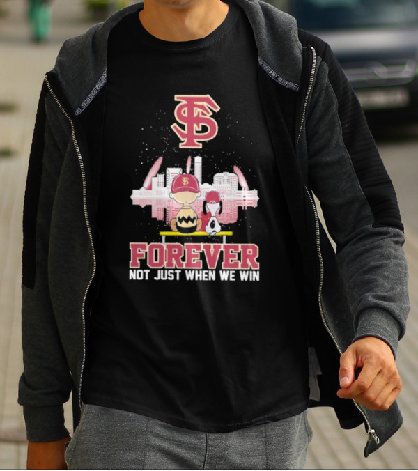 Snoopy And Charlie Brown FSU Forever Not Just When We Win T-Shirt
