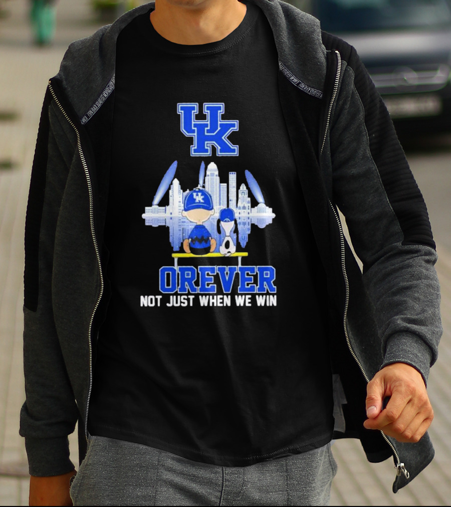 Snoopy And Charlie Brown UK Wildcats Forever Not Just When We Win T-Shirt
