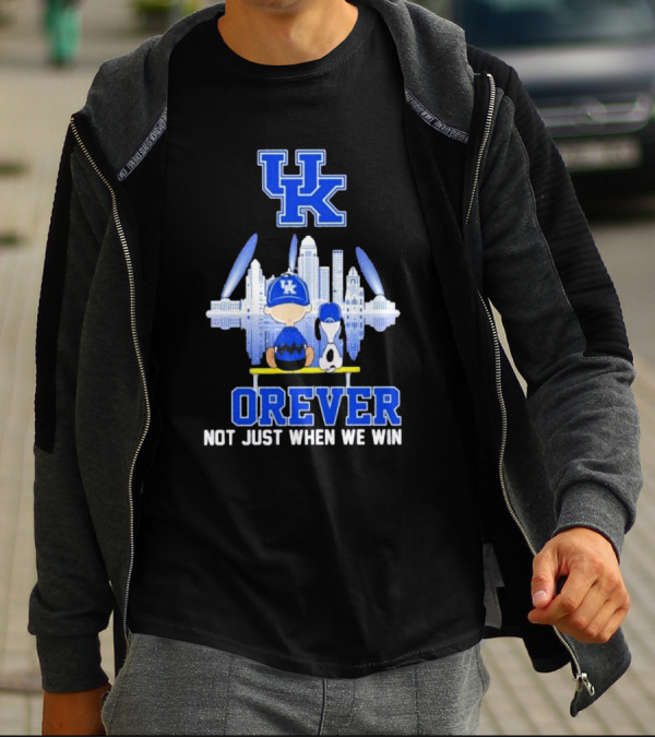 Snoopy And Charlie Brown UK Wildcats Forever Not Just When We Win T-Shirt