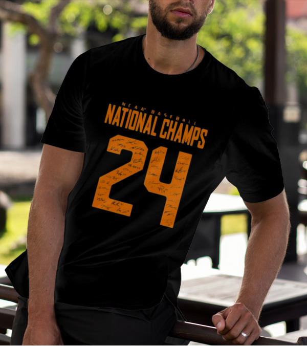 NCAA Baseball National Champs 24 Tennessee Volunteers Signature T-Shirt