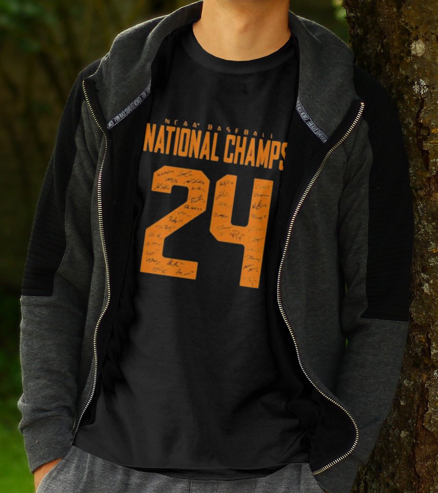 NCAA Baseball National Champs 24 Tennessee Volunteers Signature T-Shirt