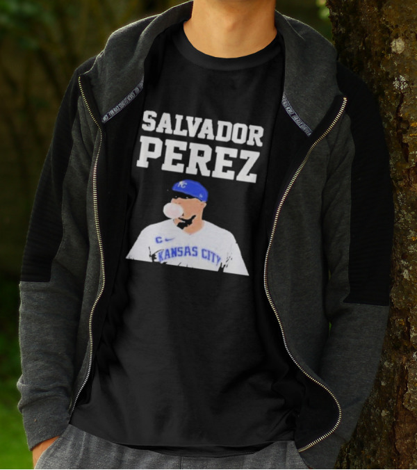 SALVADOR PEREZ KANSAS CITY BUBBLE GUM KING KC BASEBALL T-Shirt