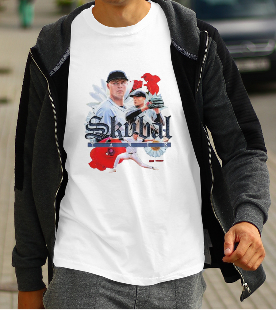 Skubal Tarik Baseball Player Floral Collage T-Shirt