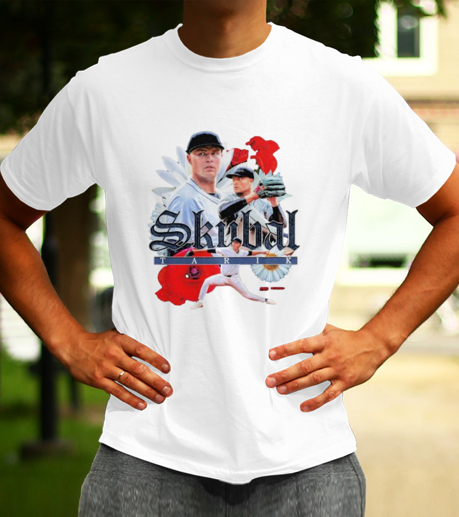 Skubal Tarik Baseball Player Floral Collage T-Shirt