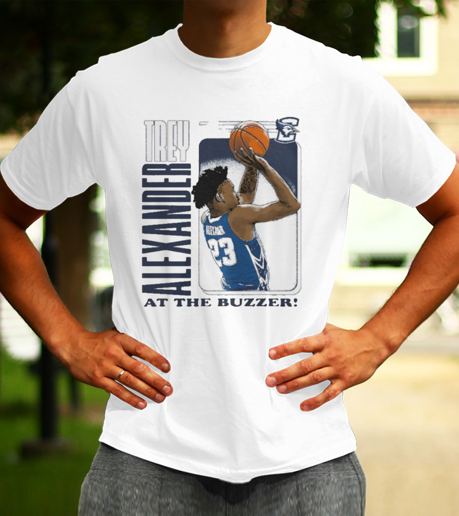 Trey Alexander 23 At The Buzzer Basketball Creighton Bluejays T-Shirt