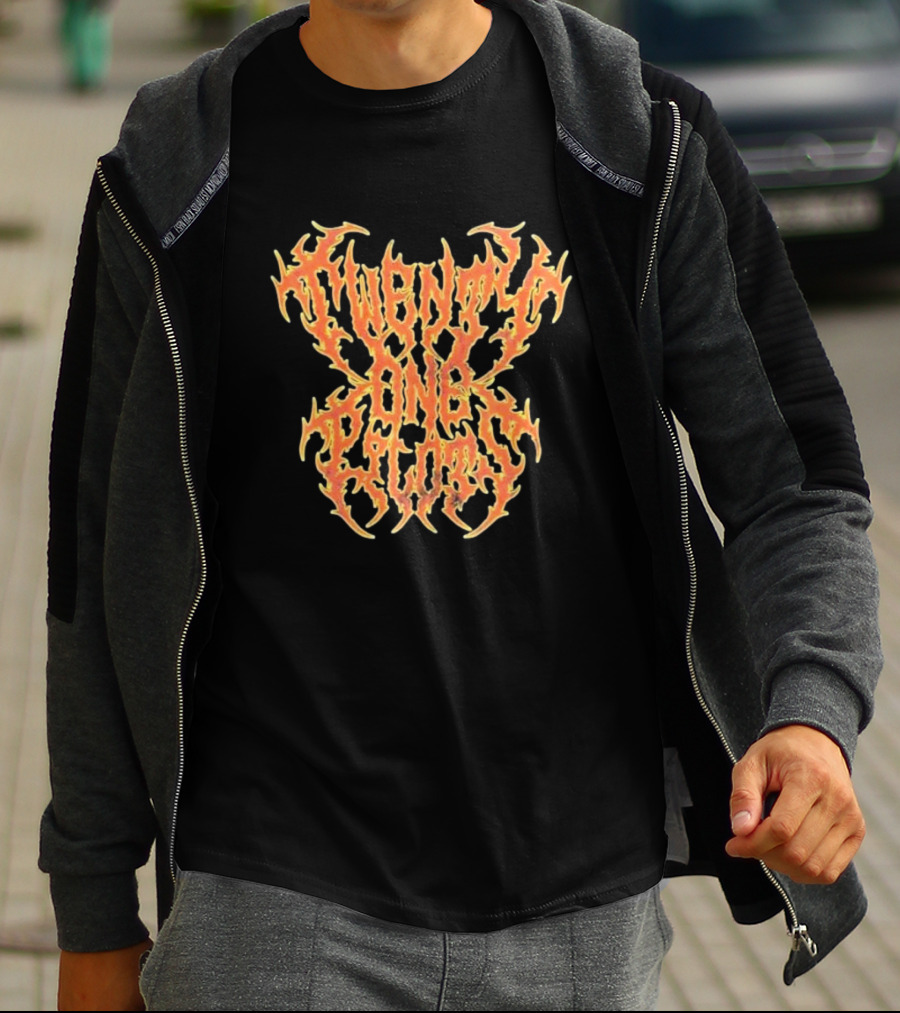 Twenty One Pilots Flame Logo Fiery Text T-Shirt
