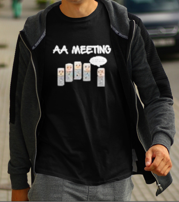 AA Meeting Battery Characters Group Conversation T-Shirt