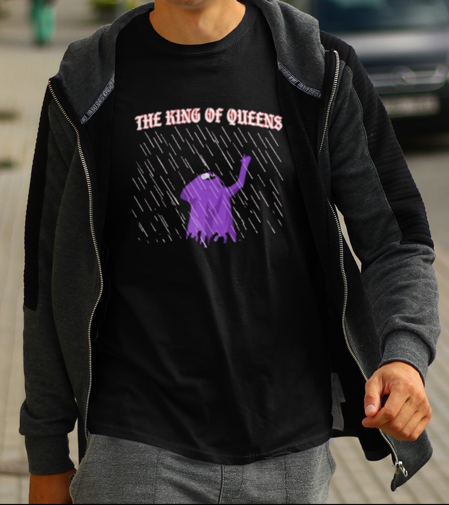 King Of Queens Rainy Purple Figure With Raised Arm T-Shirt