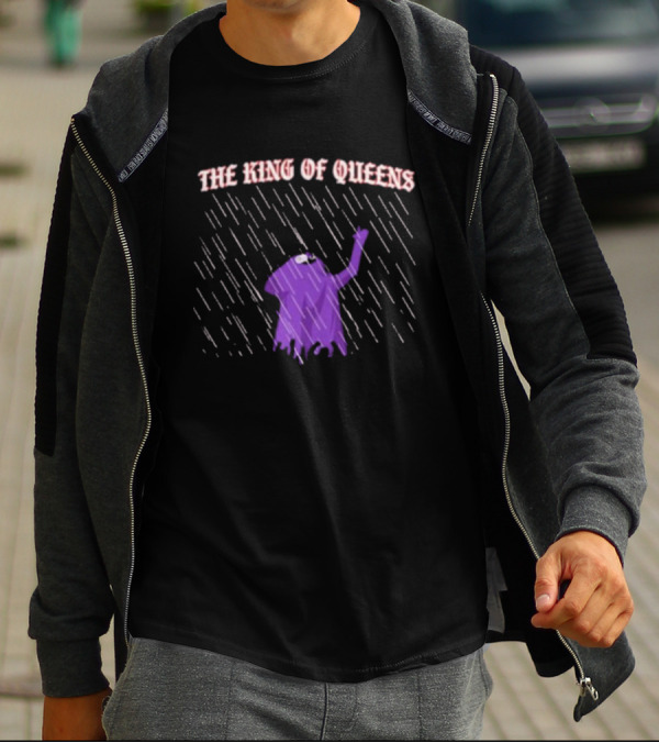 King Of Queens Rainy Purple Figure With Raised Arm T-Shirt