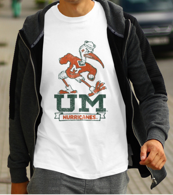 Blue 84 University Of Miami UM Hurricanes White T-Shirt