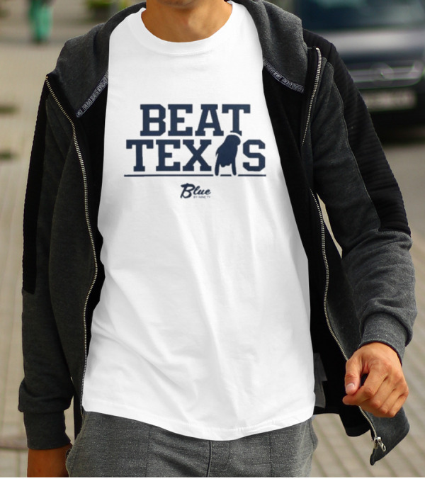 Beat Texas Blue Football Rivalry Spirit T-Shirt