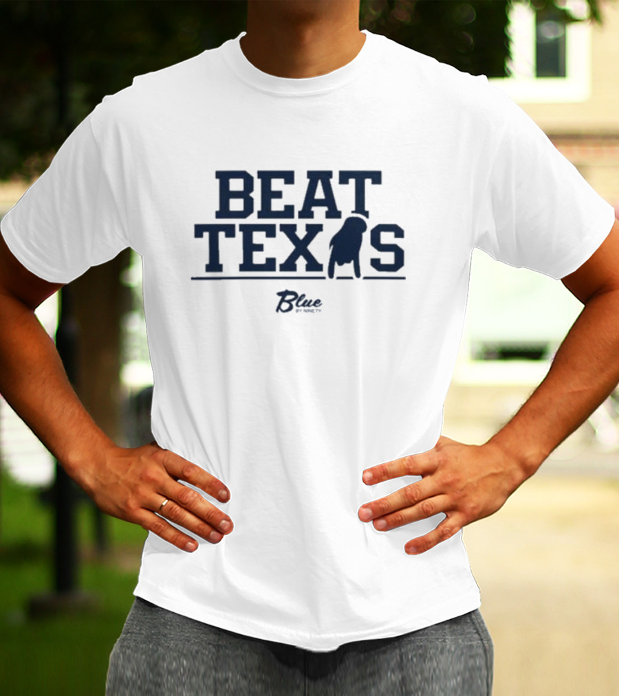 Beat Texas Blue Football Rivalry Spirit T-Shirt